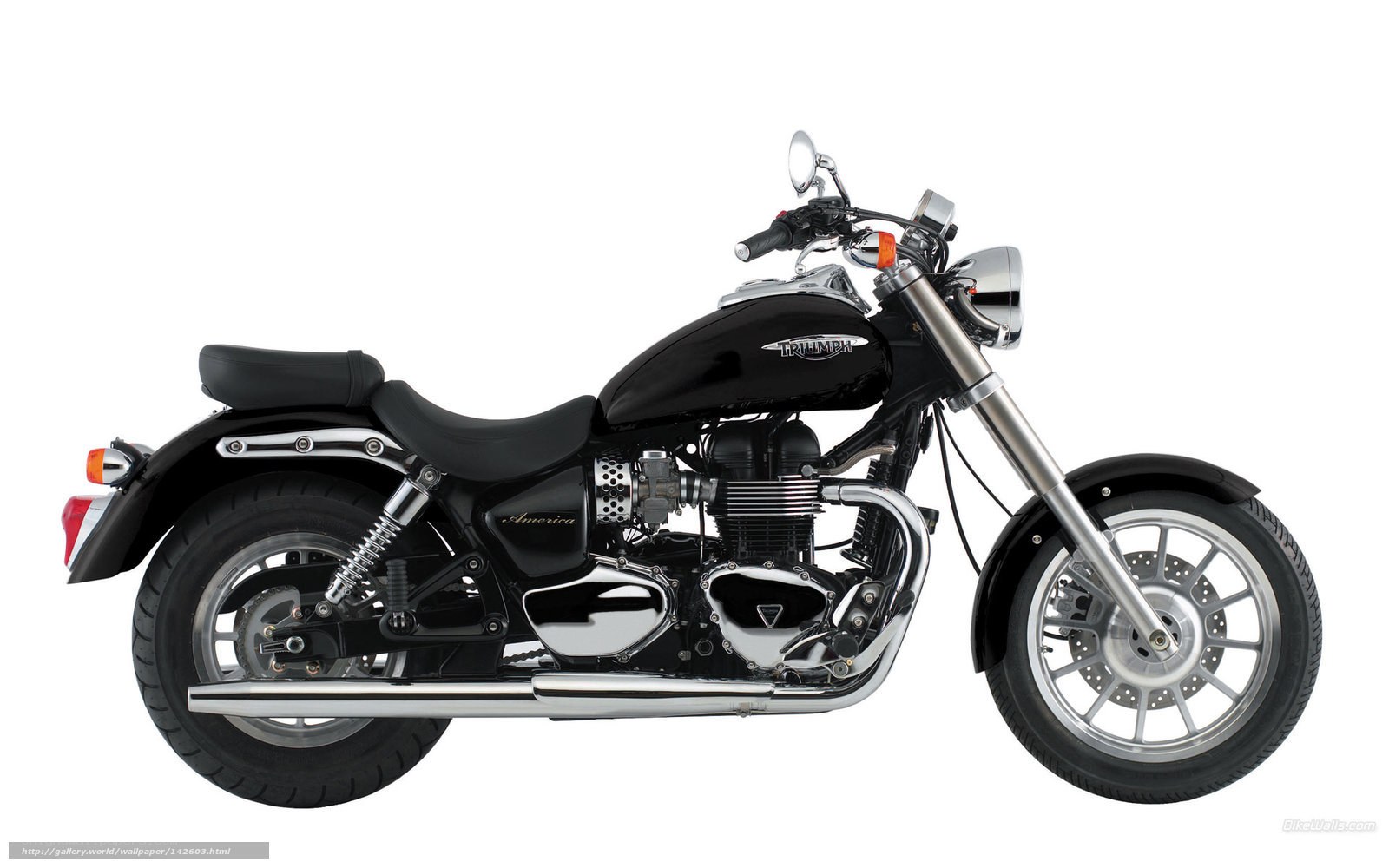 Black Triumph America motorcycle