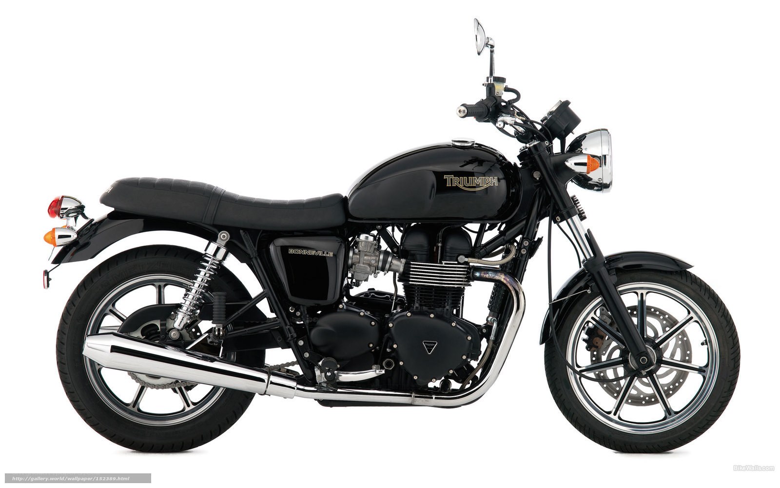 Black Triumph Bonneville motorcycle