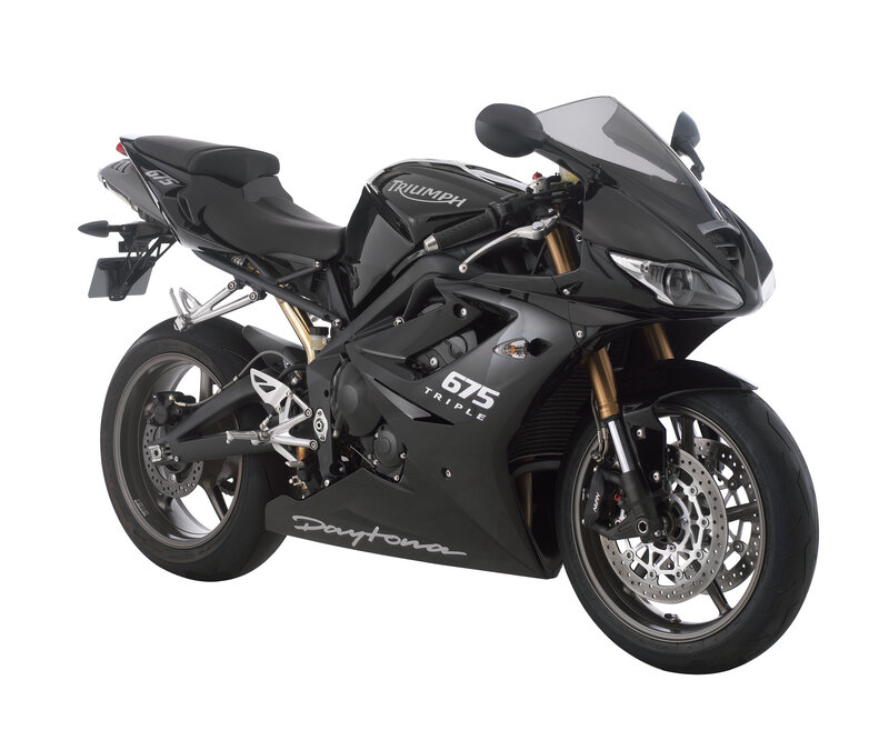 Black Triumph Daytona motorcycle