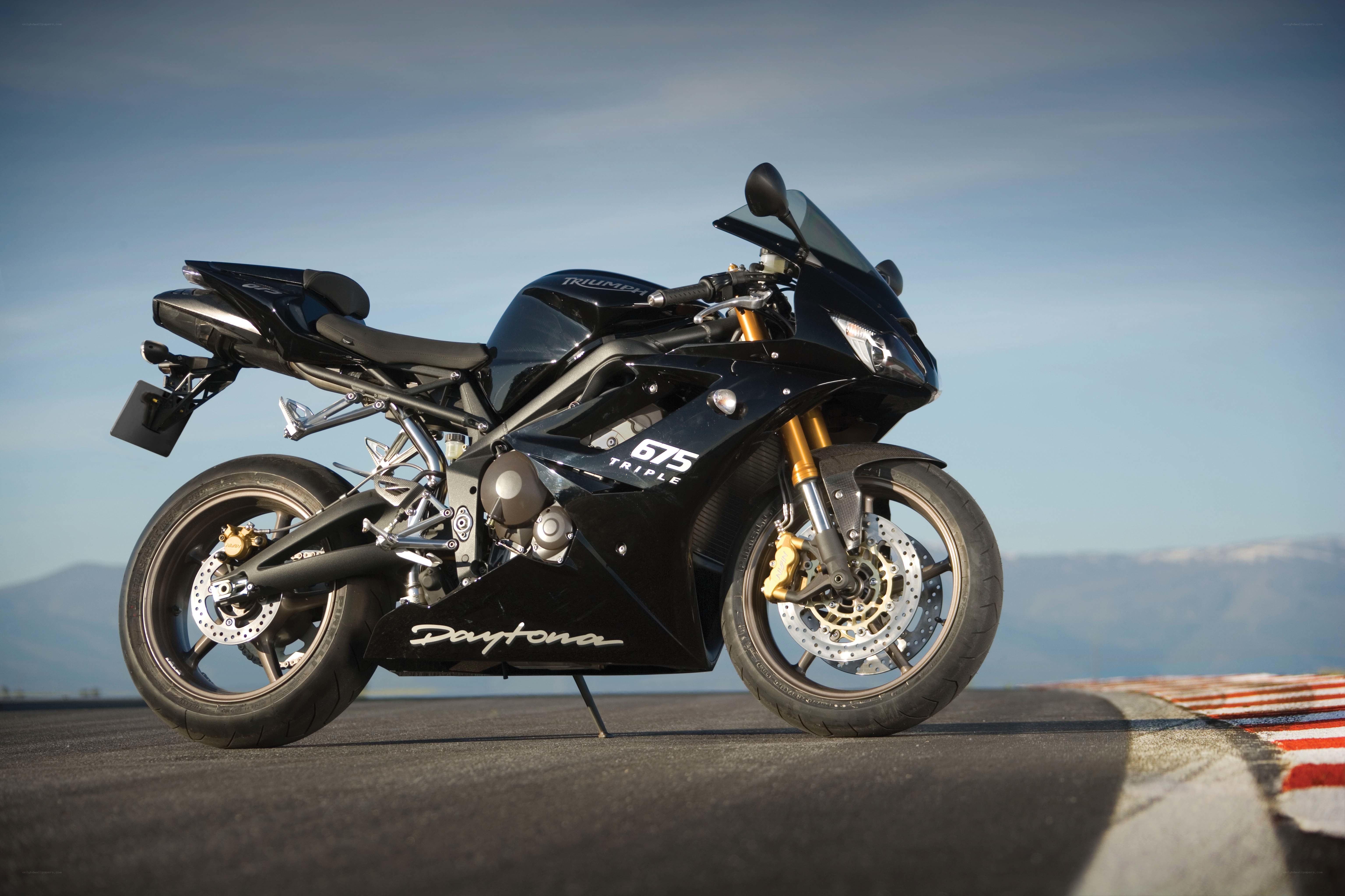 Black Triumph Daytona motorcycle