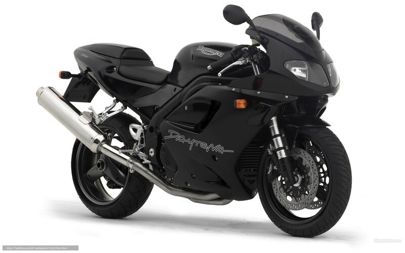 Black Triumph Daytona motorcycle