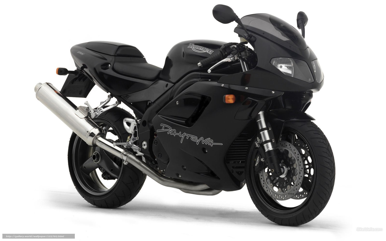 Black Triumph Daytona motorcycle