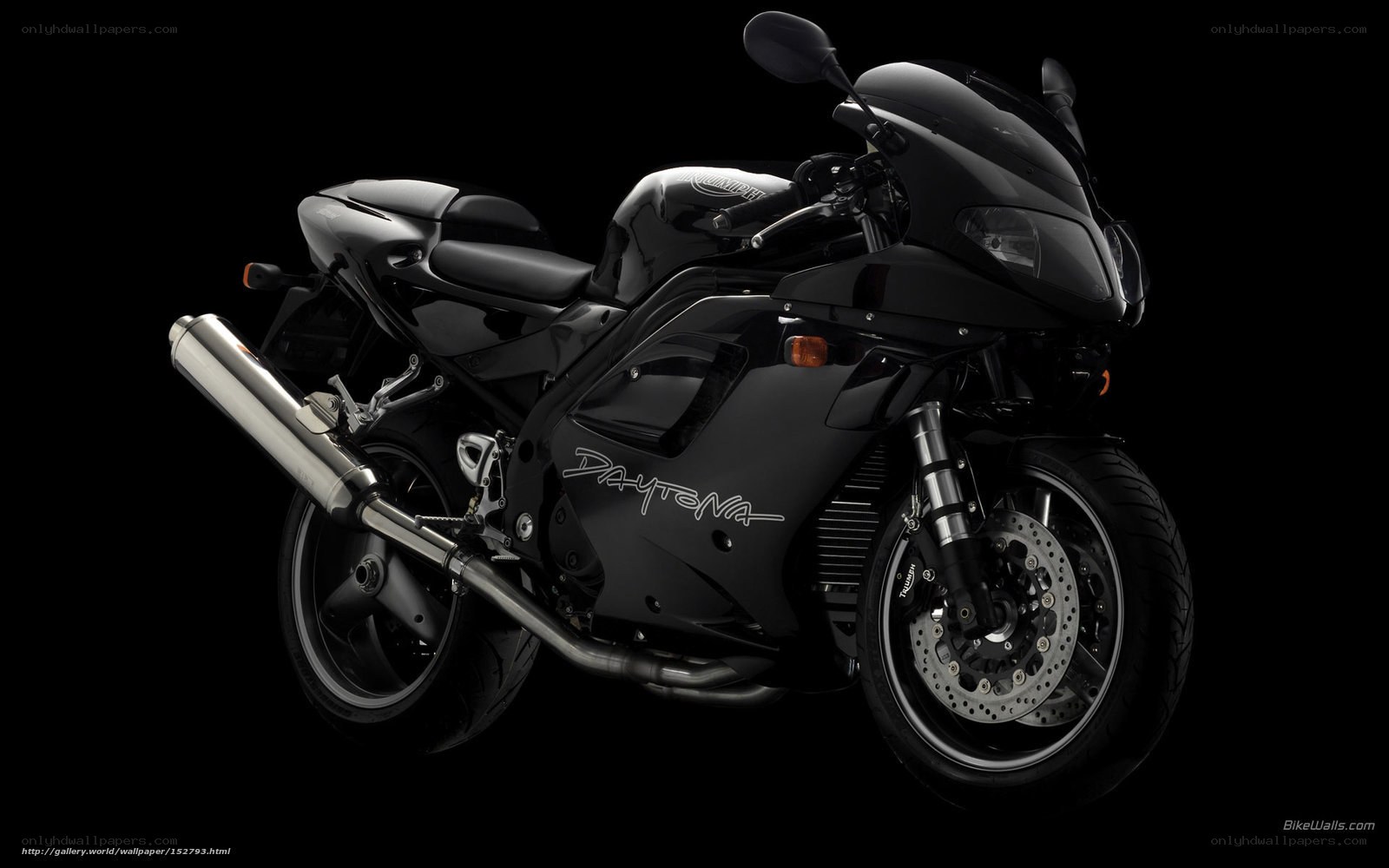 Black Triumph Daytona motorcycle