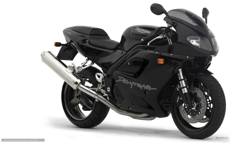Black Triumph Daytona motorcycle