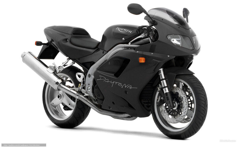 Black Triumph Daytona Motorcycle — Neutral