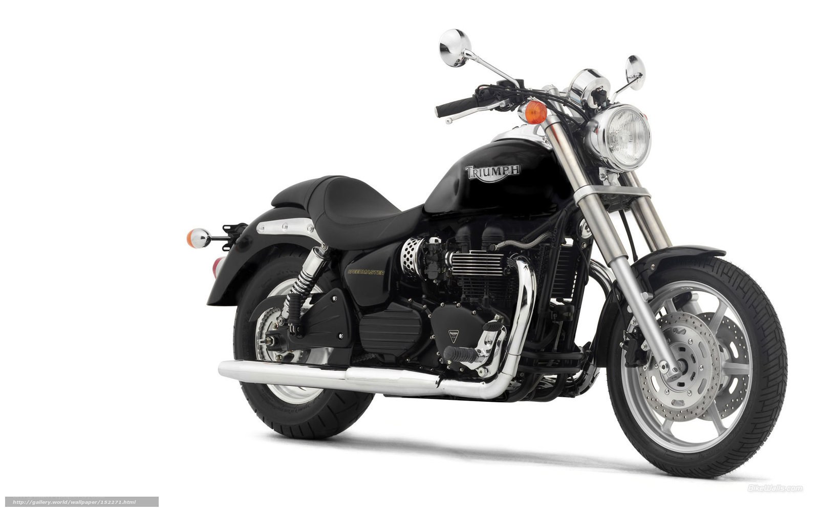 Black Triumph motorcycle