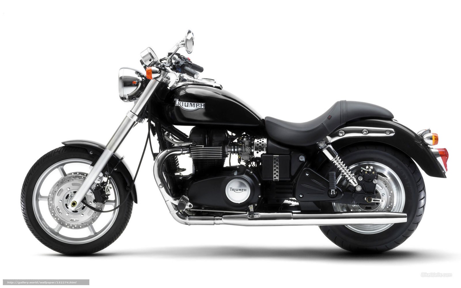 Black Triumph motorcycle