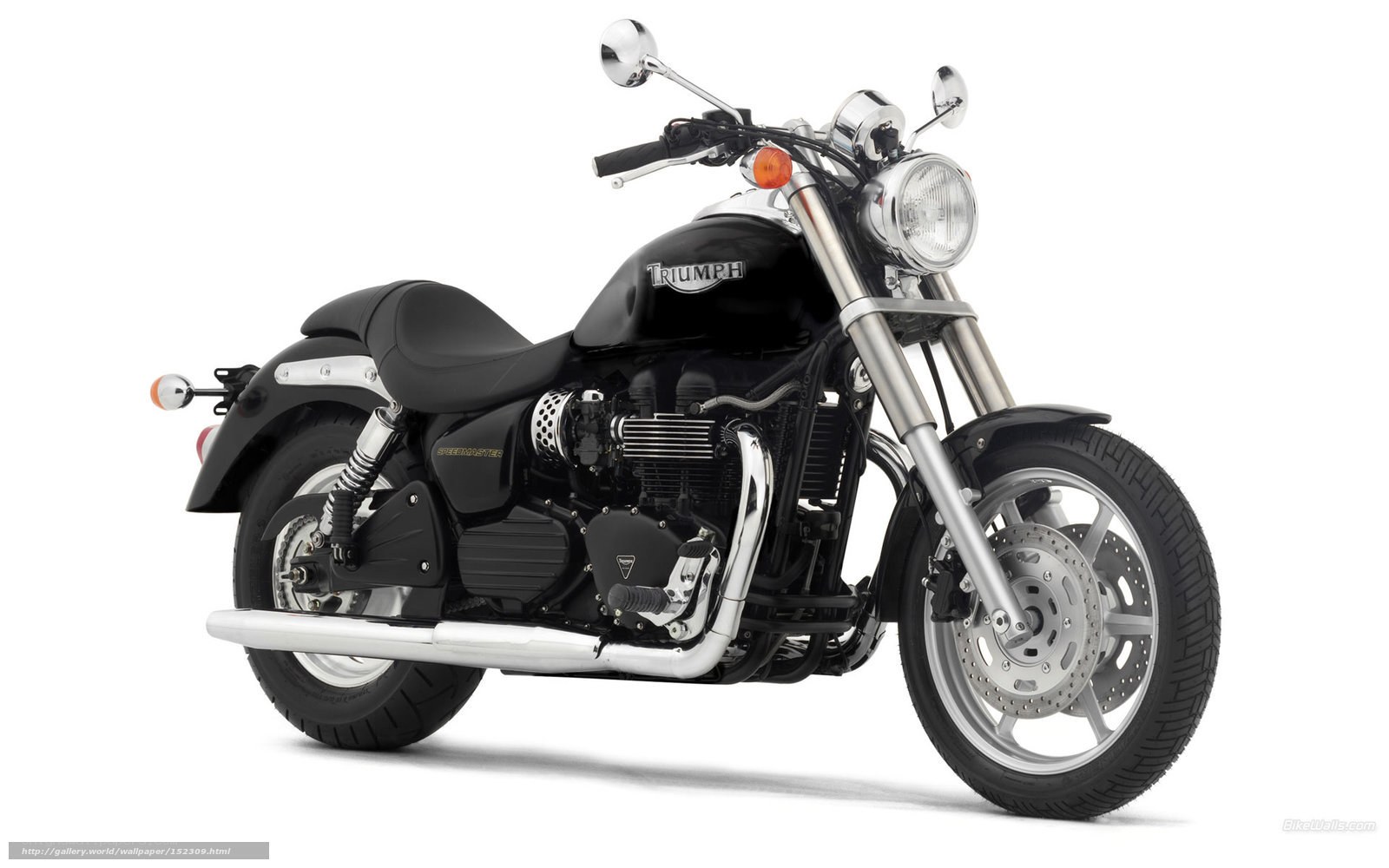 Black Triumph motorcycle