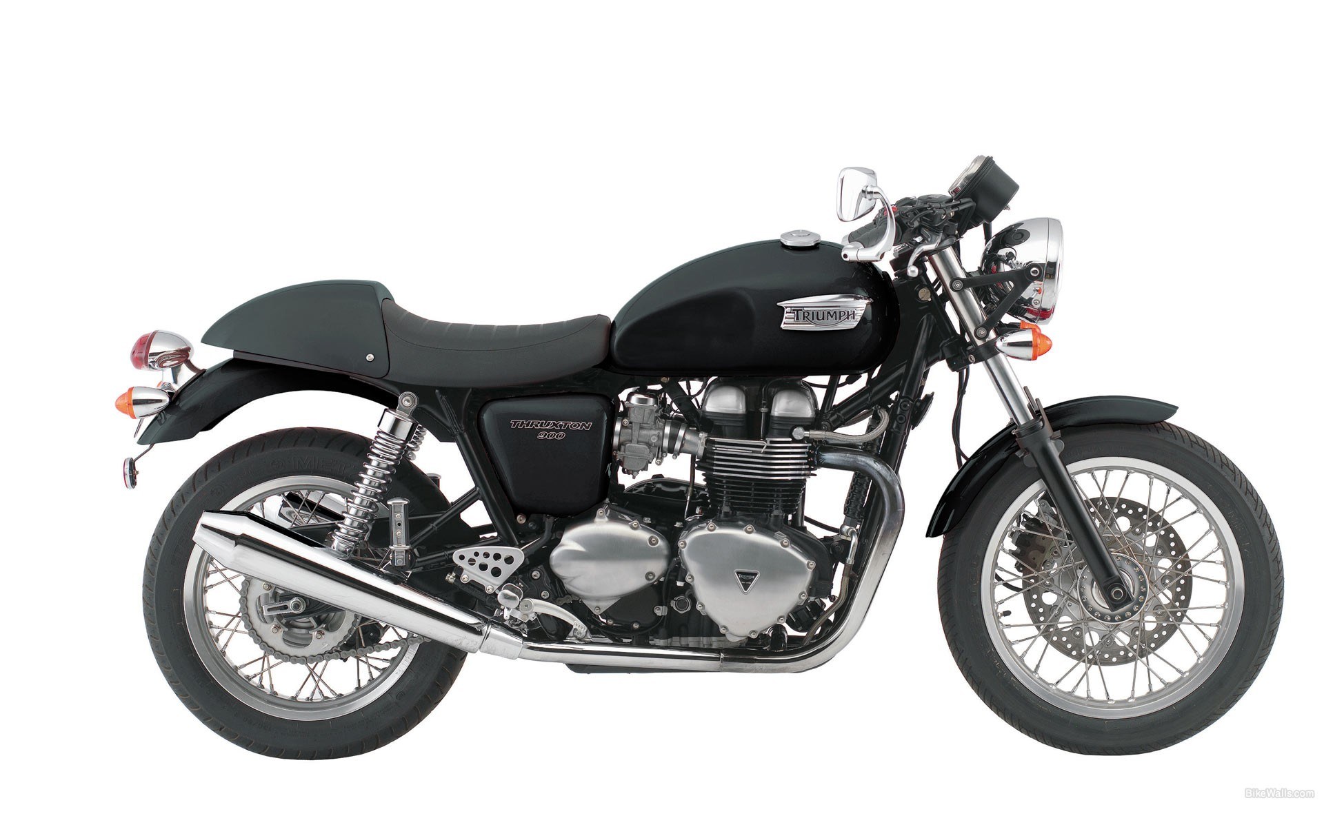 Black Triumph motorcycle