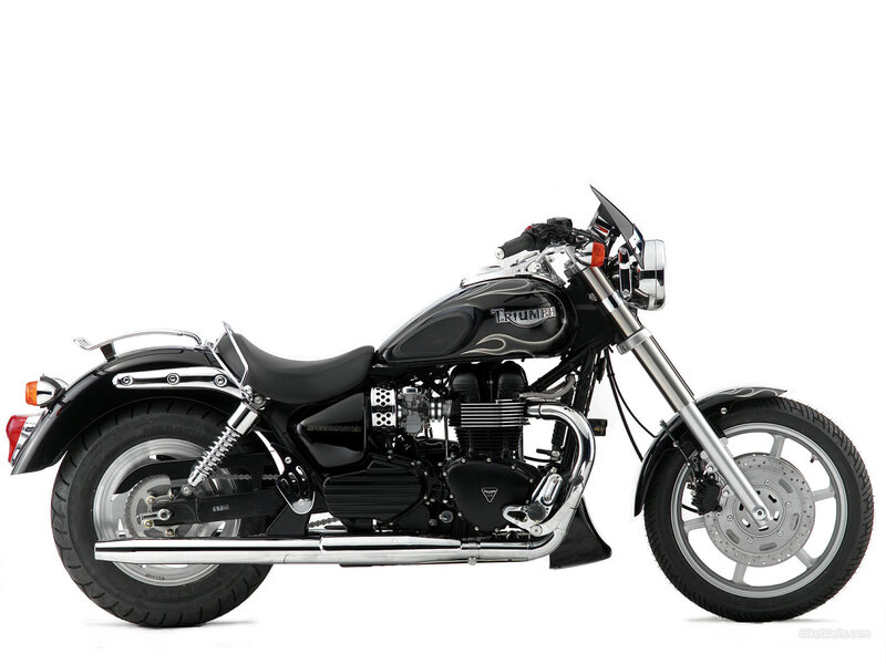 Black Triumph motorcycle