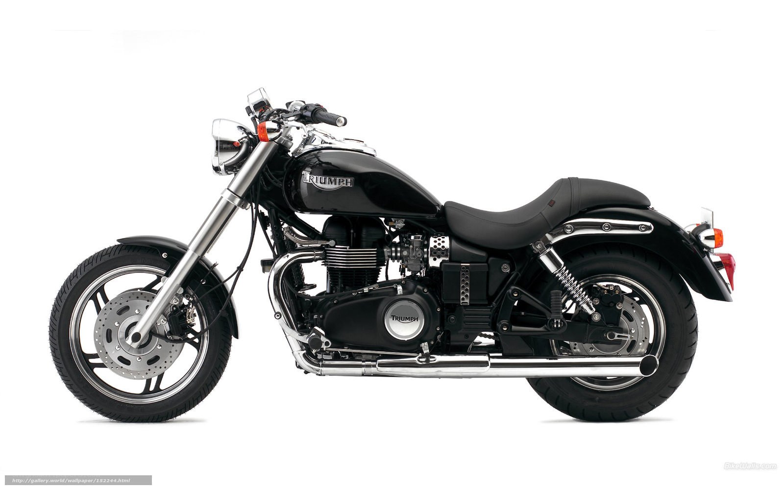 Black Triumph motorcycle