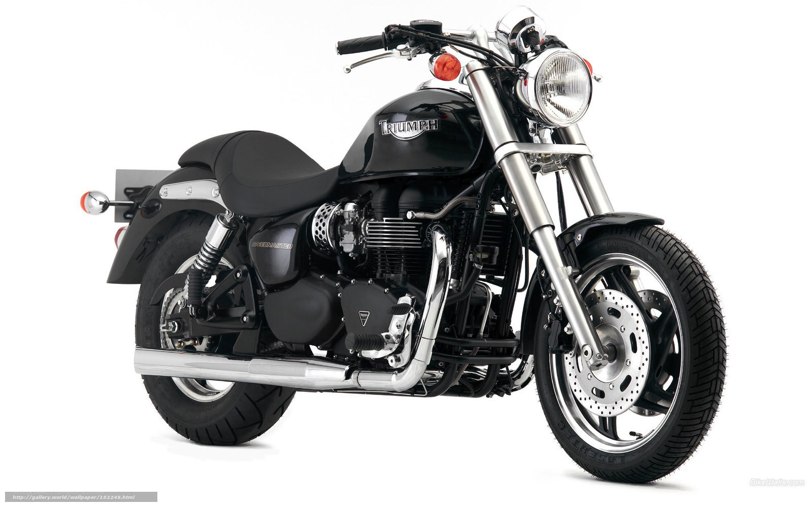 Black Triumph motorcycle