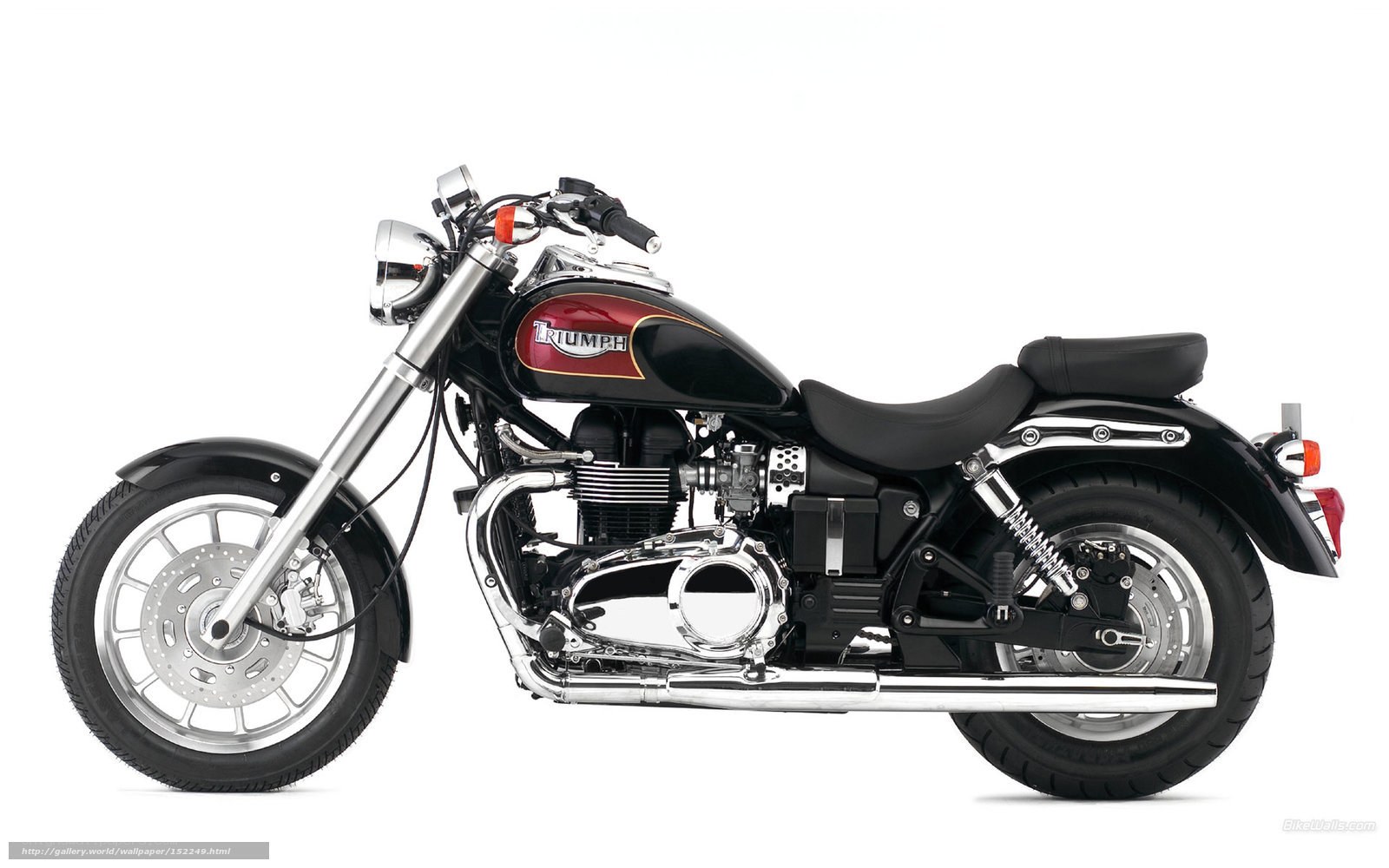 Black Triumph motorcycle