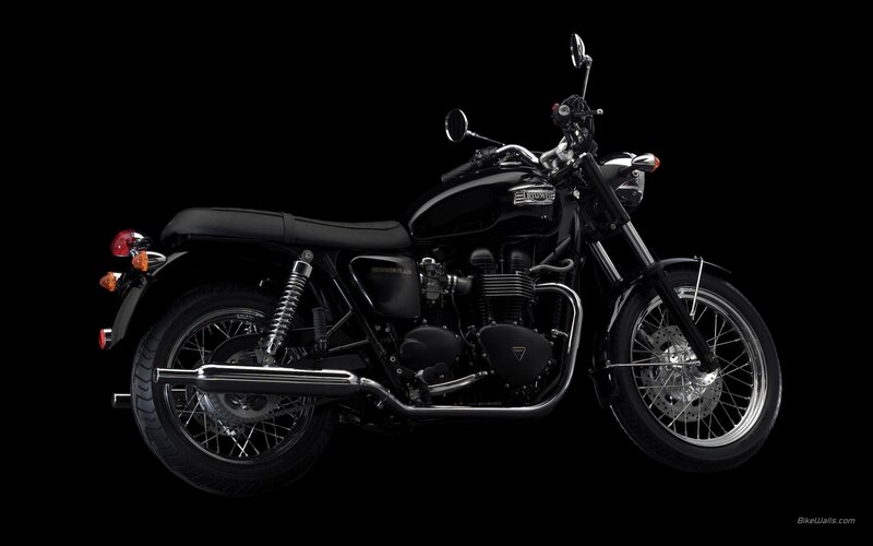 Black Triumph Motorcycle — Dramatic, Photograph, Seat, Exhaust