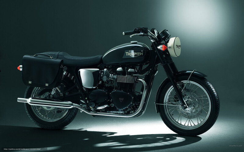 Black Triumph Motorcycle — Dramatic