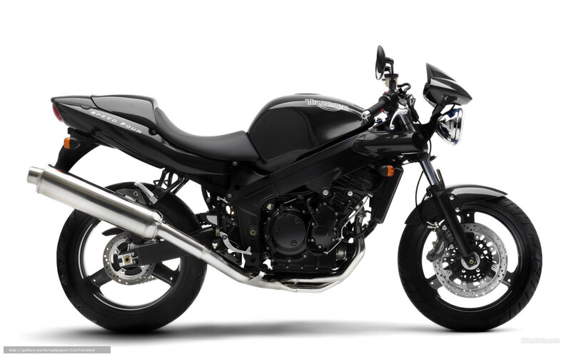 Black Triumph Motorcycle — Neutral, Photograph, Exhaust Pipe, Headlight