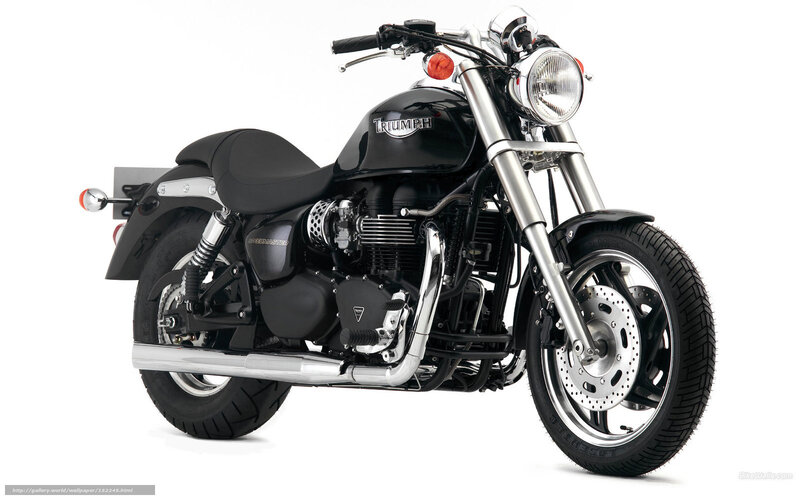 Black Triumph Motorcycle — Neutral, Photograph, Headlight