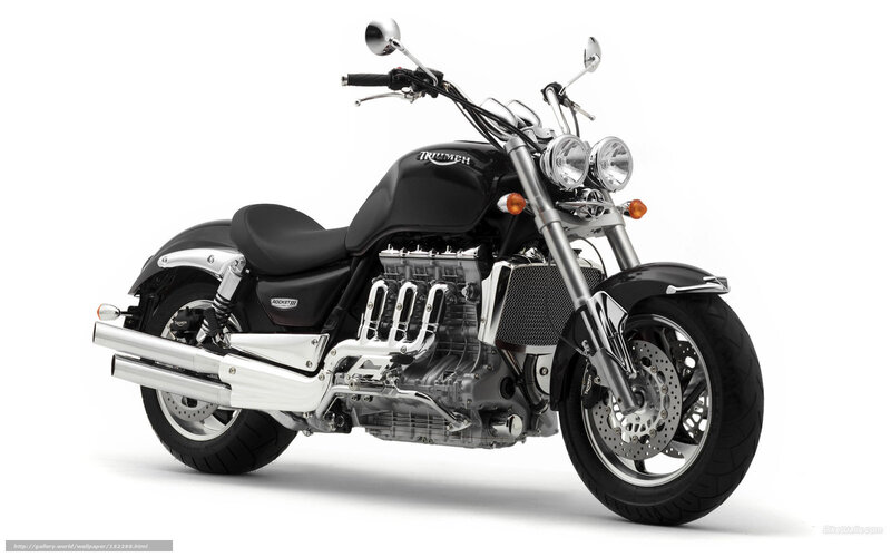 Black Triumph Motorcycle — Neutral, Photograph, Seat, Engine