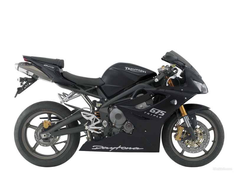 Black Triumph Motorcycle — Neutral