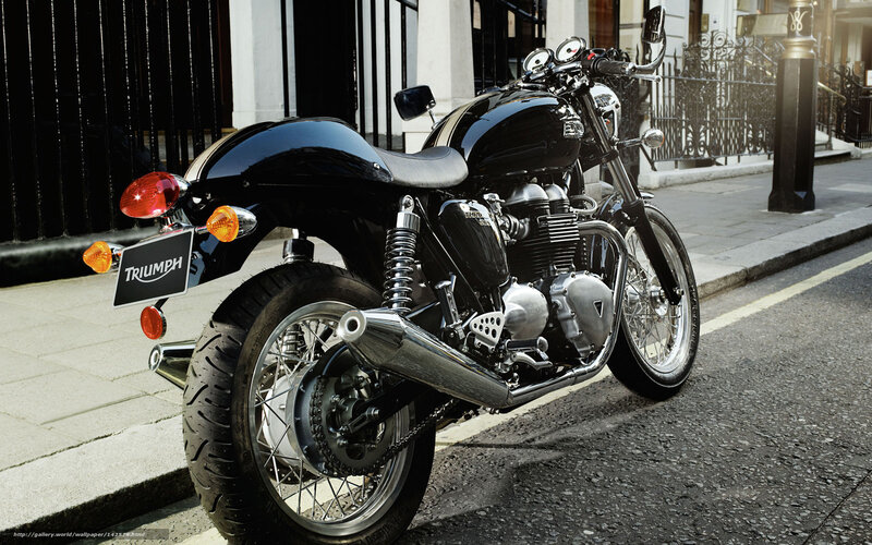 Black Triumph Motorcycle — Urban