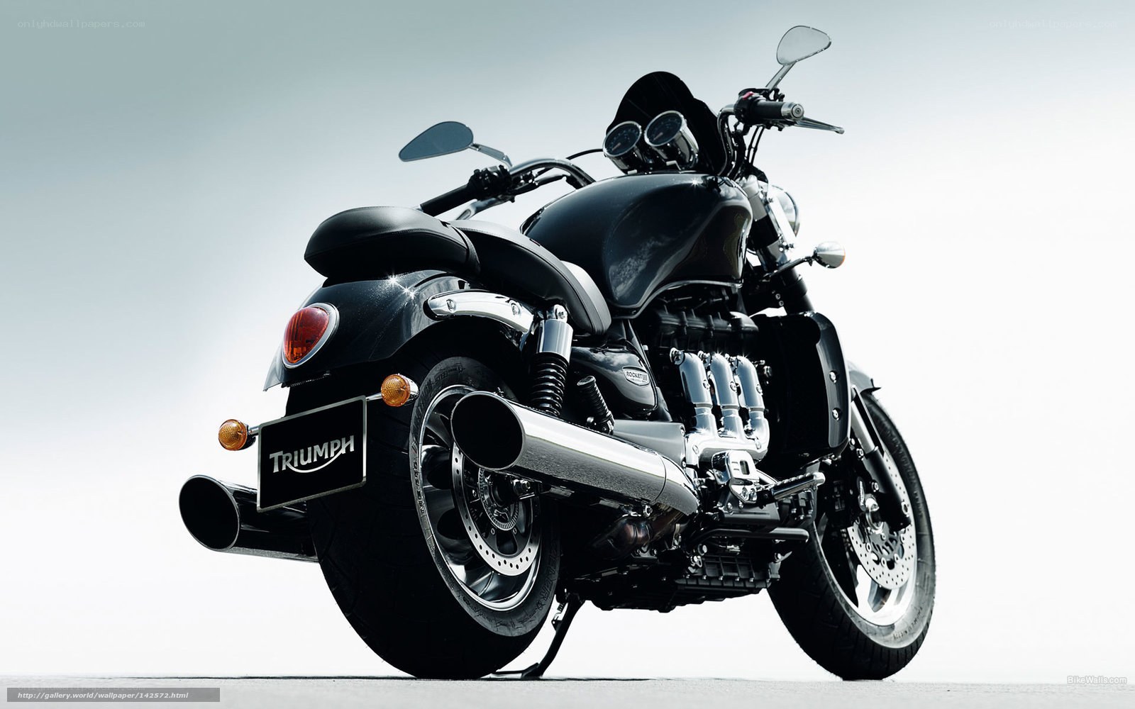 Black Triumph Rocket 3 motorcycle