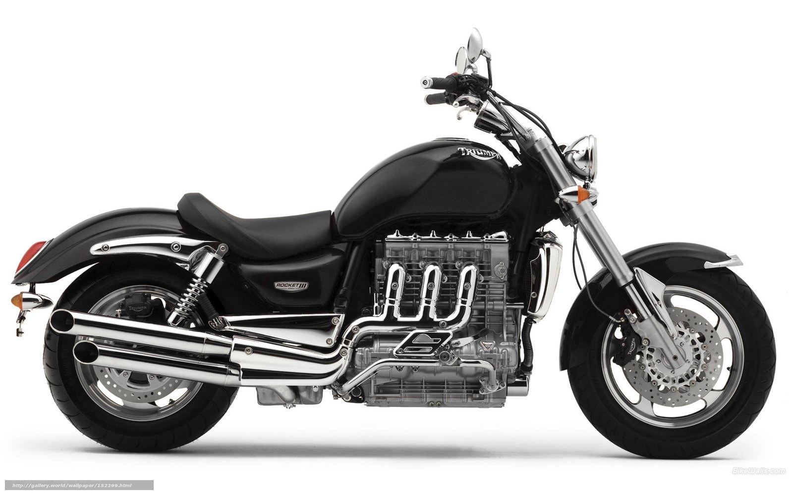 Black Triumph Rocket III motorcycle