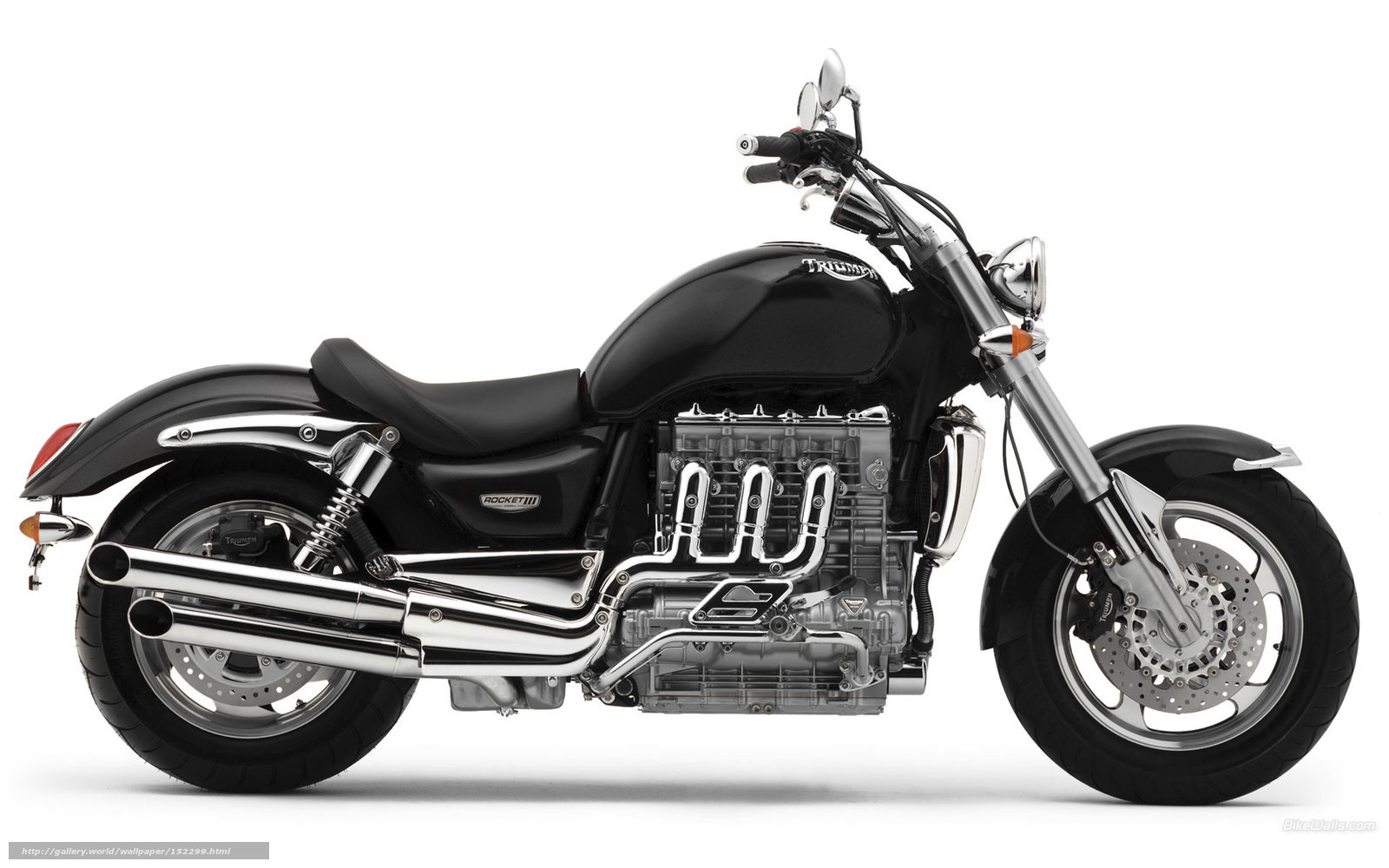 Black Triumph Rocket III motorcycle
