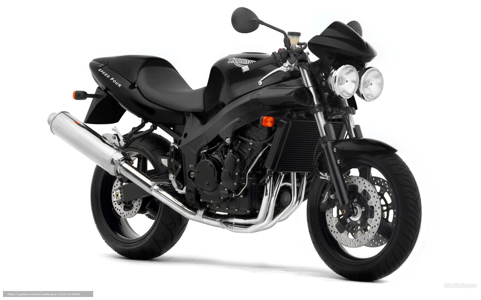 black triumph speed four motorcycle