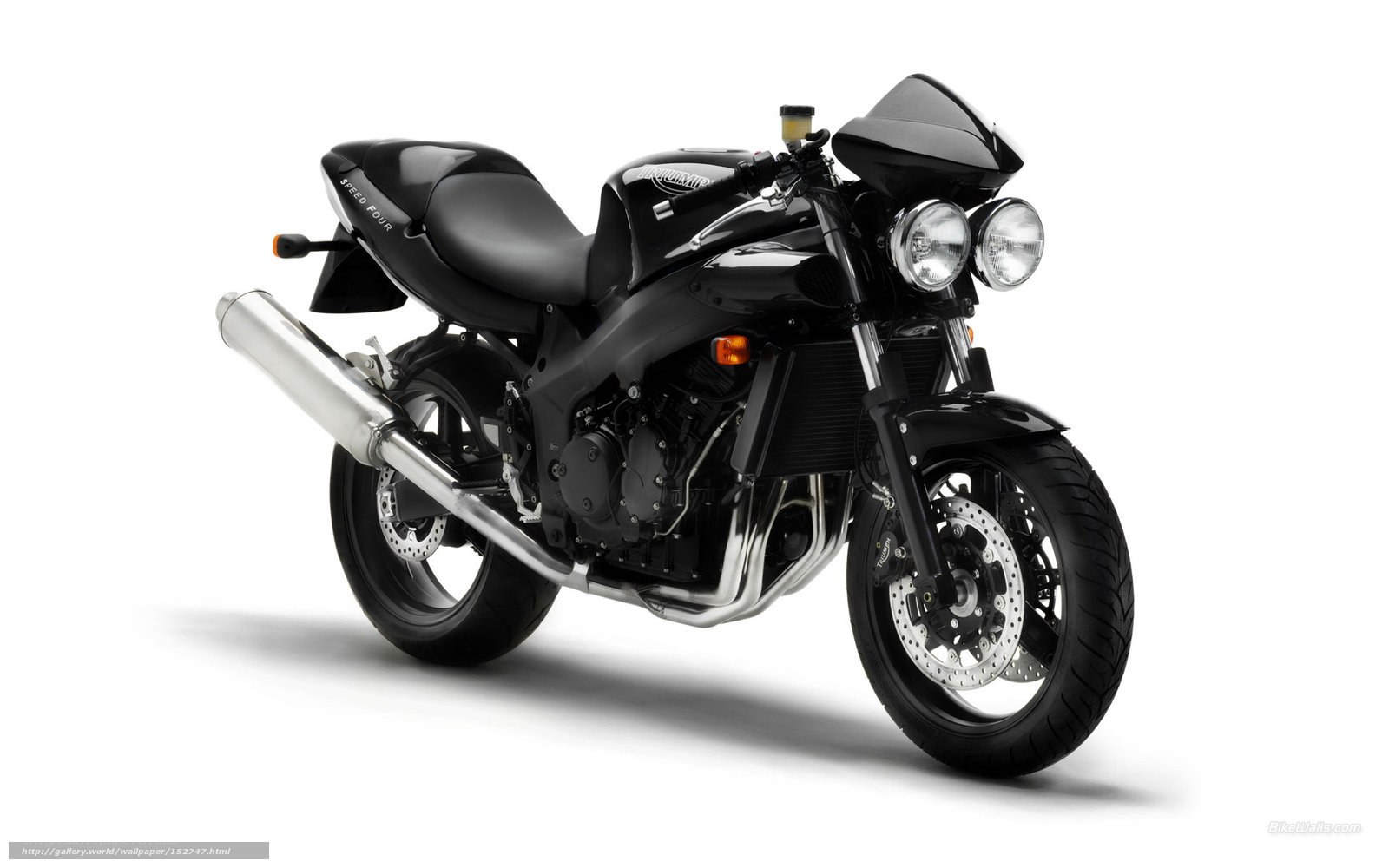 black triumph speed four motorcycle