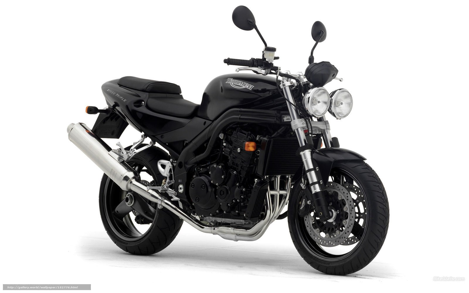 Black Triumph Speed Triple motorcycle