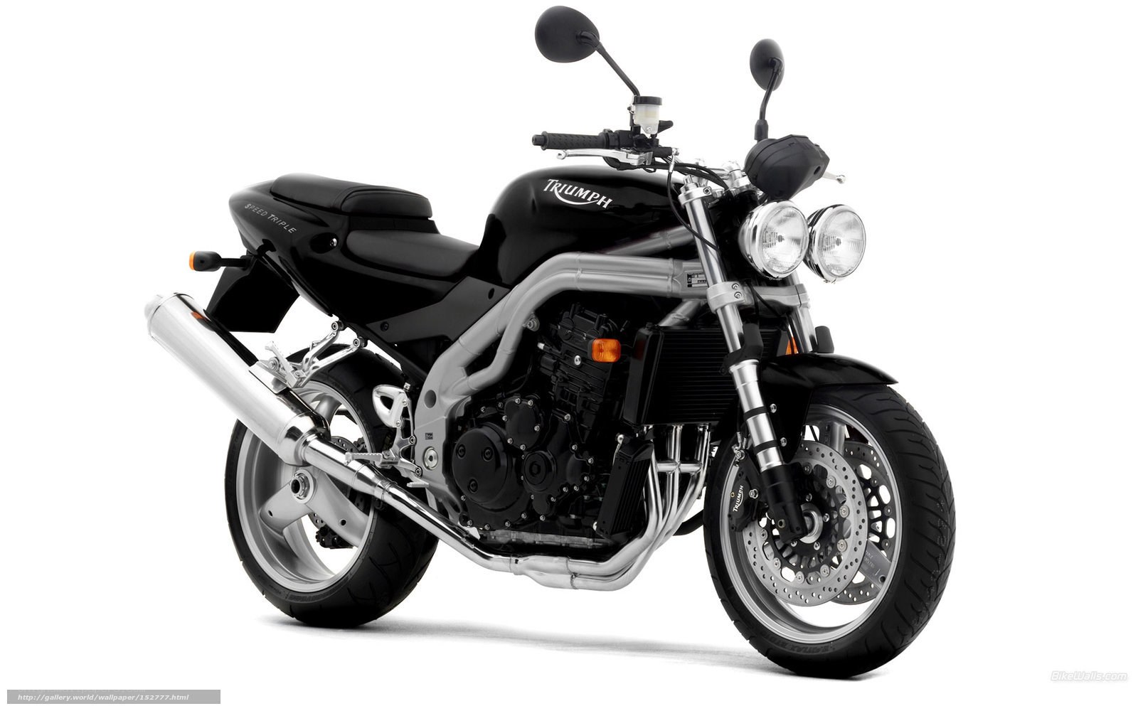 Black Triumph Speed Triple motorcycle