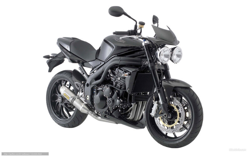 black triumph speed triple motorcycle