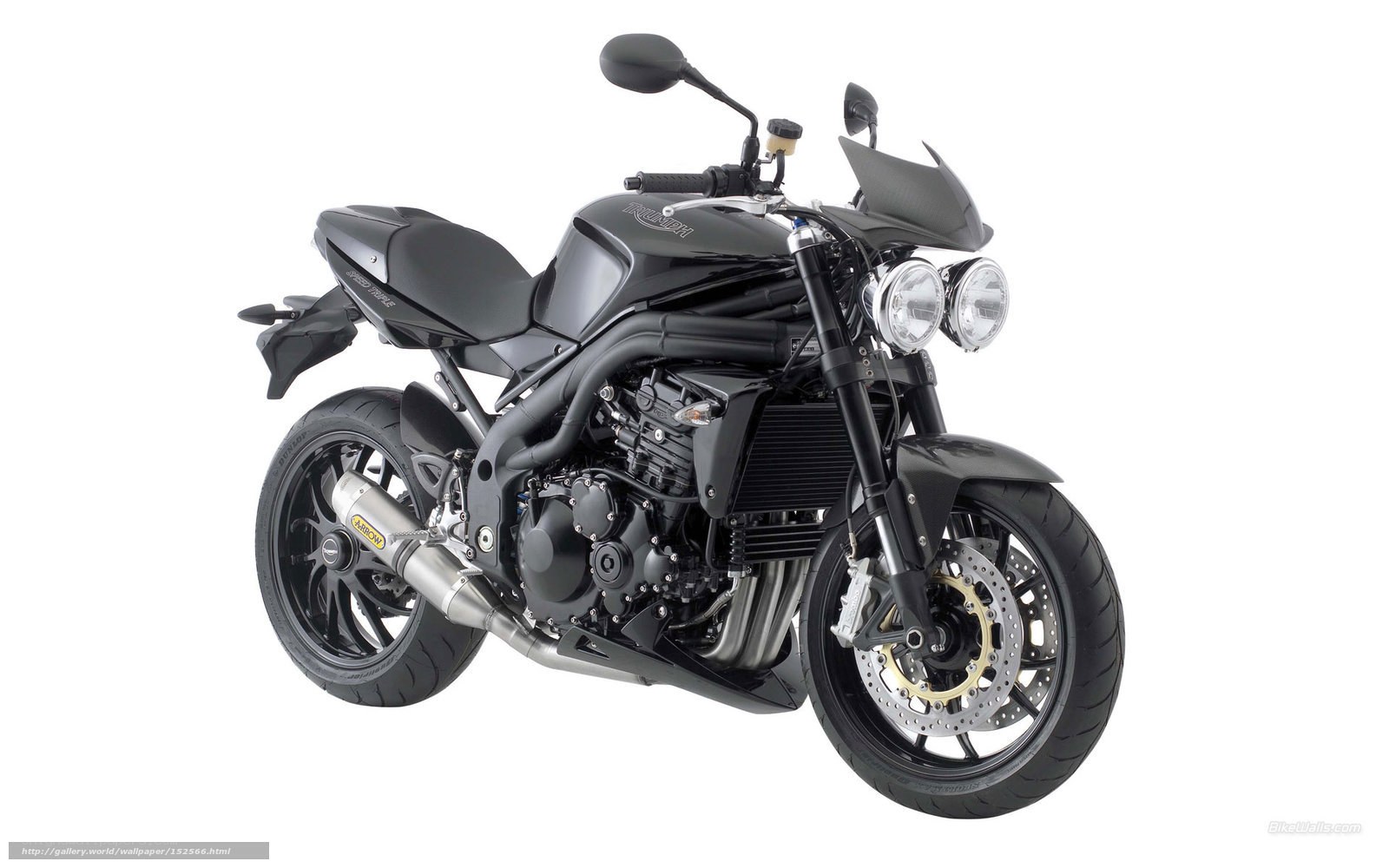 black triumph speed triple motorcycle