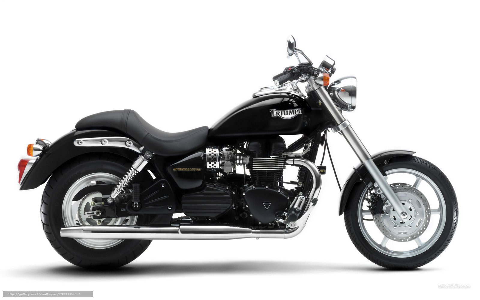 Black Triumph Speedmaster motorcycle