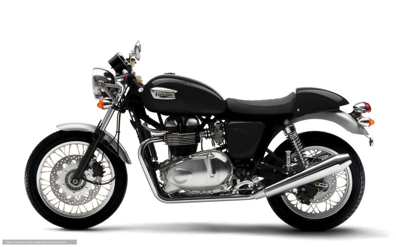 black triumph thruxton motorcycle