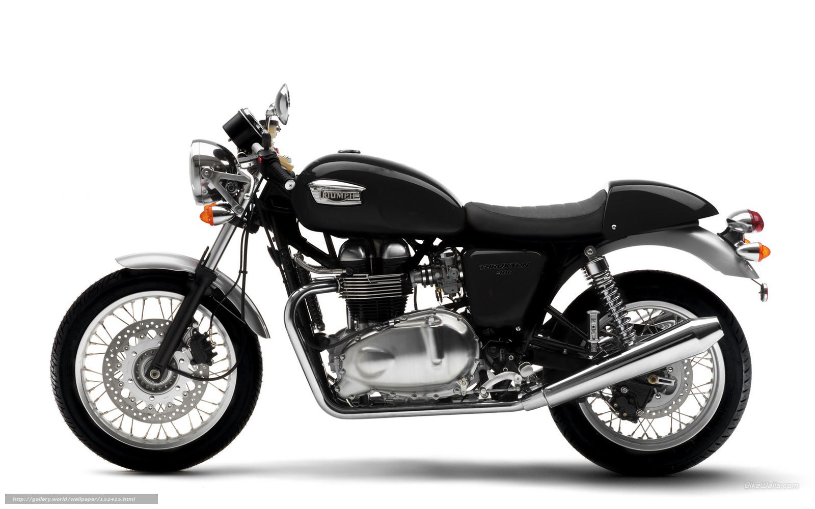 black triumph thruxton motorcycle
