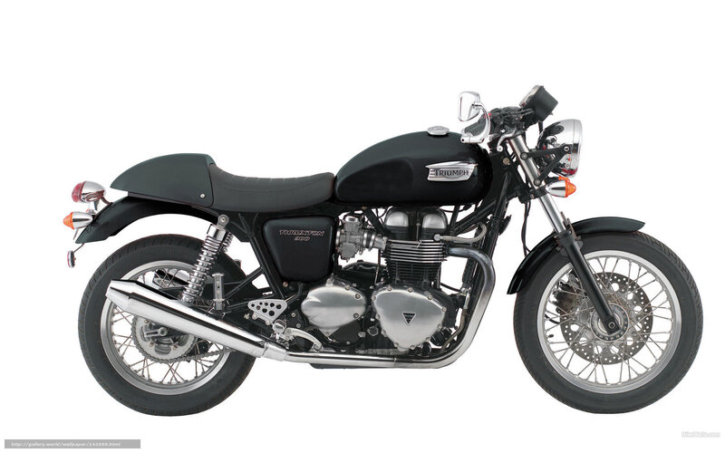Black Triumph Thruxton motorcycle