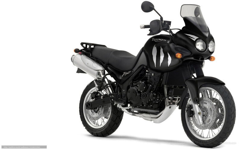 Black Triumph Tiger Motorcycle — Neutral