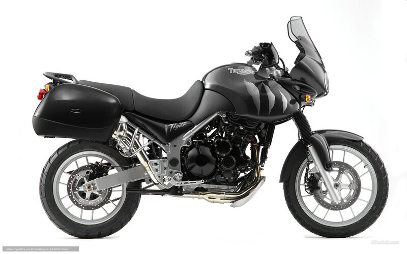 black triumph tiger motorcycle