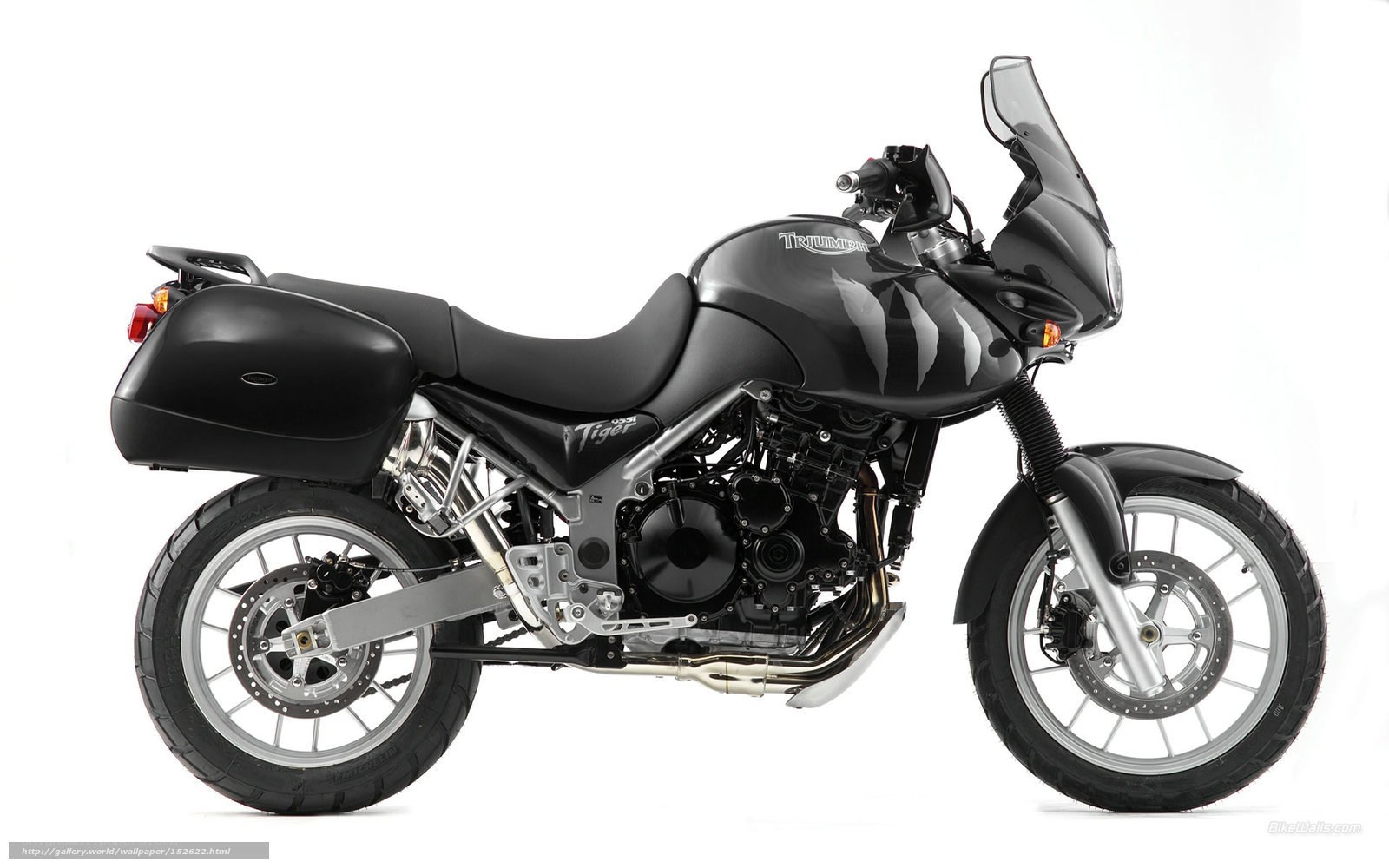 black triumph tiger motorcycle