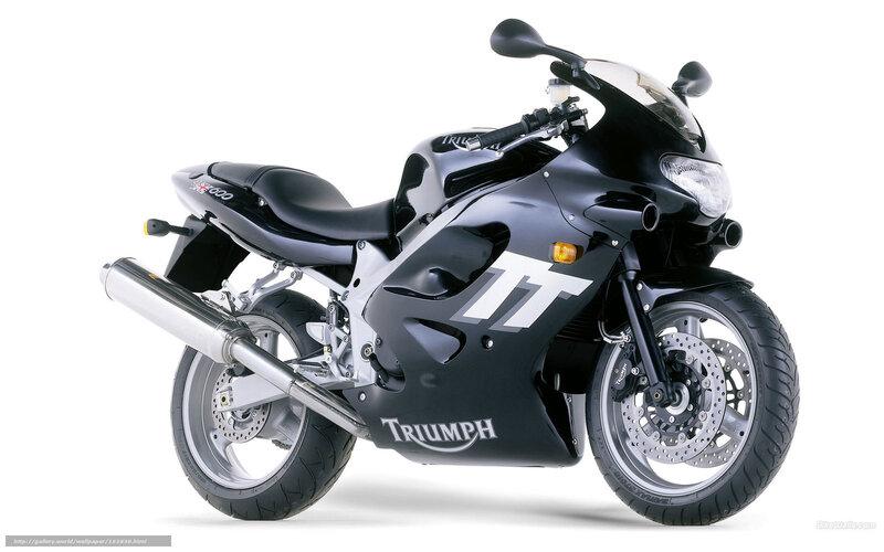Black Triumph TT motorcycle