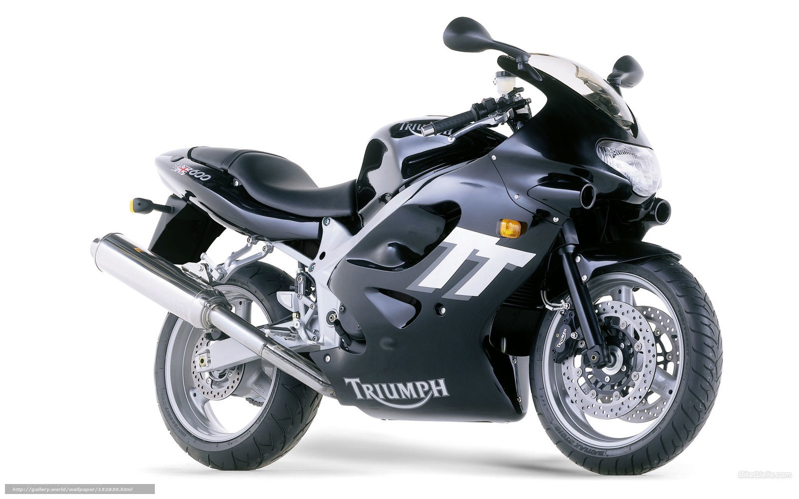 Black Triumph TT motorcycle
