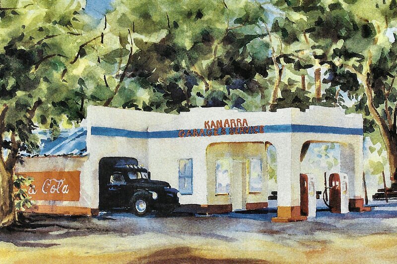Black Truck at Gas Station