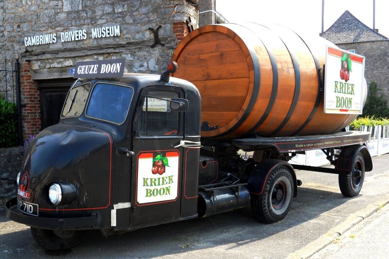 Black Truck with Barrel