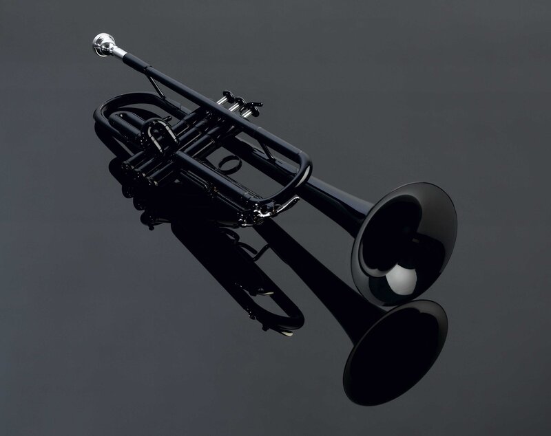 Black Trumpet Instrument — Dramatic