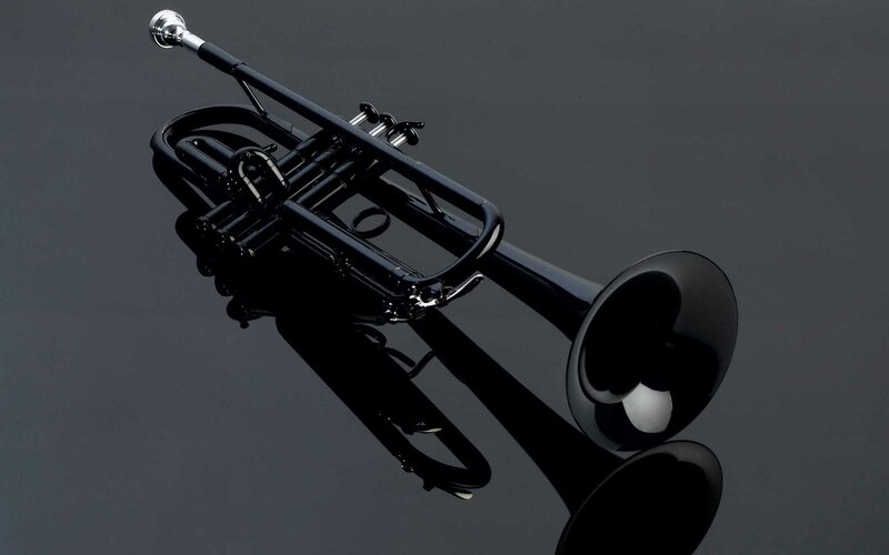 black trumpet instrument
