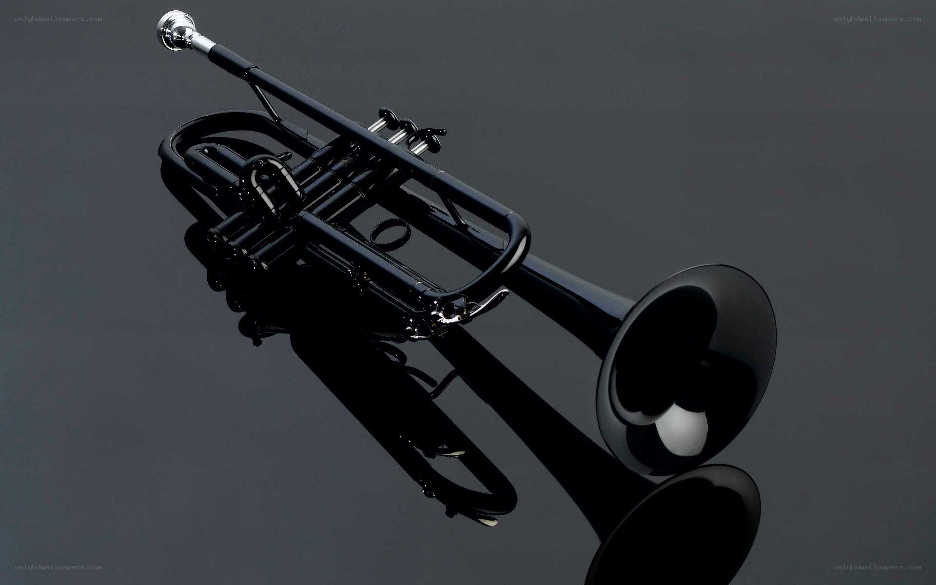 black trumpet instrument