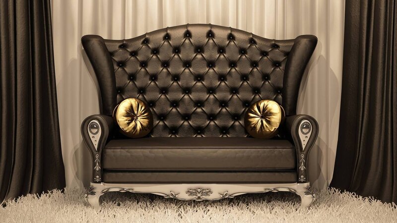Black Tufted Sofa