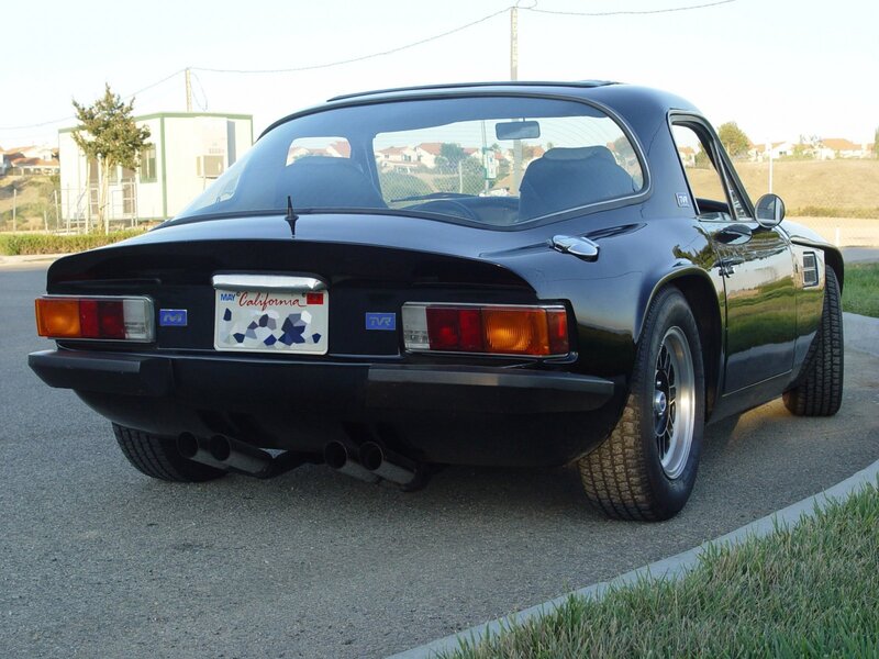 black tvr sports car