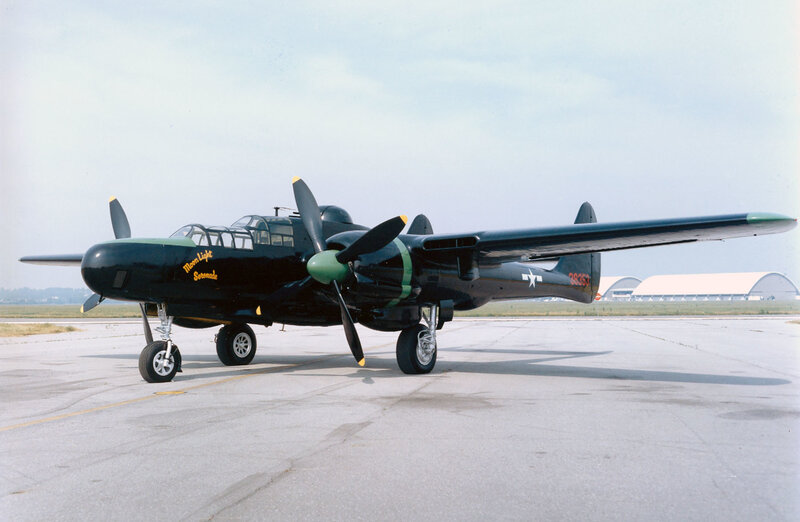 Black Twin-engine Bomber